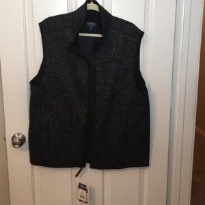 Men’s XXL Black Heather Fleece Vest